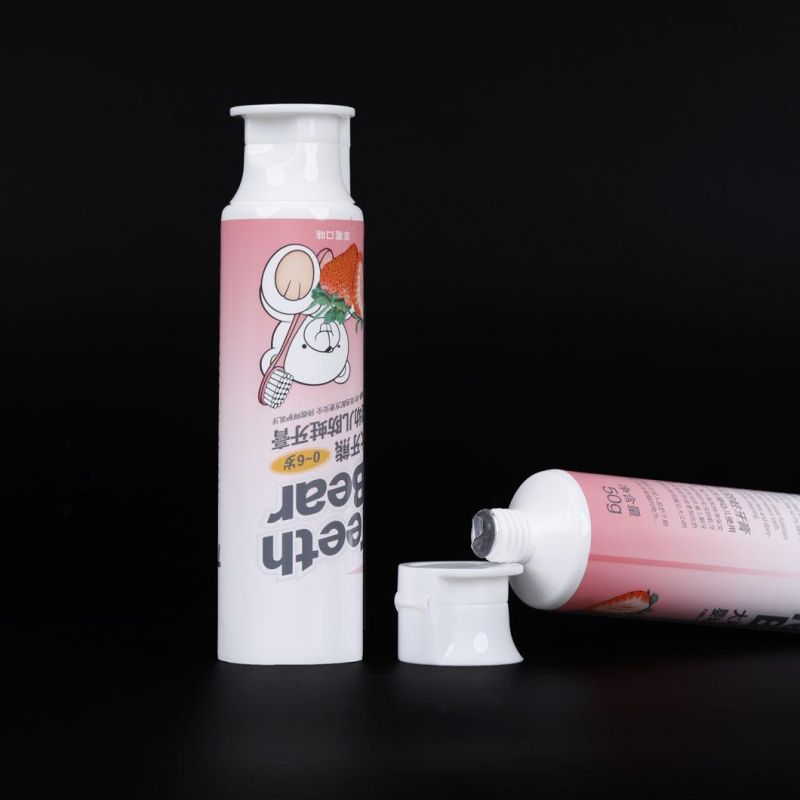 Silkscreen Printing White Matte Pink Matte Soft Tubes Toothpaste Tube