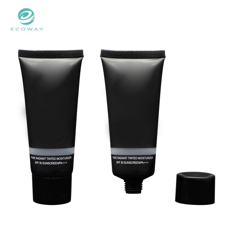 Empty Black Plastic Sun Block Sunscreen Packaging Tubes