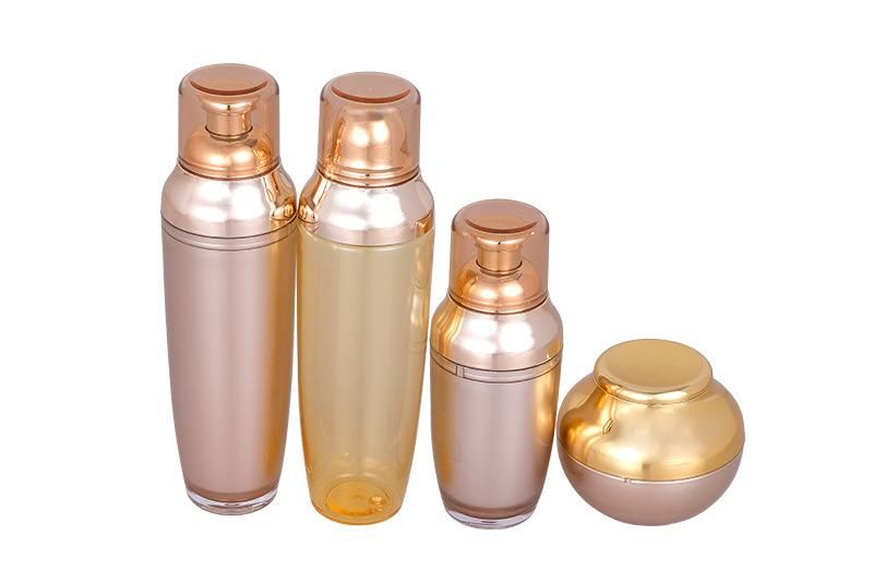 High Quality Pink Cosmetic Packaging 55ml 110ml 180ml Cosmetic Bottle Plastic Bottle Lotion Bottle Acrylic Bottle