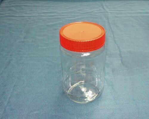 Best Selling Pet Jar Plastic Bottle 12 Oz Peanut Butter Clear Liner Pet Blue or Yellow Lid