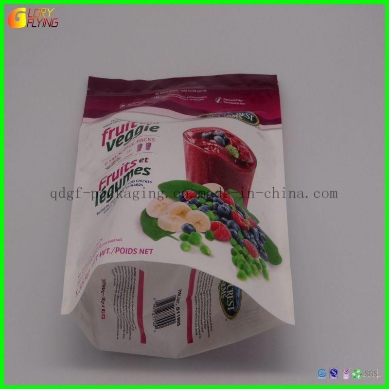 Fruit Plastic Zipper Bag/Standing Fruit Plastic Bag/Free-Standing Plastic Bag for Fruit Salad