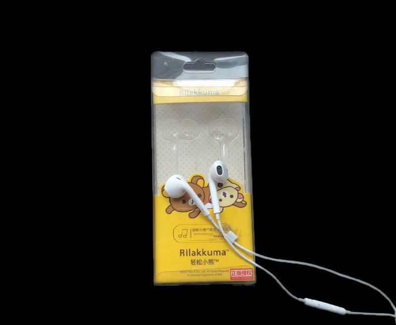 Clear Plastic Packaging Box for Earphone with Blister Inner Tray