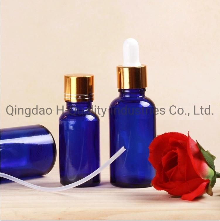 20ml Blue/Clear Essential Oil Perfume Glass Bottles with Screw Caps