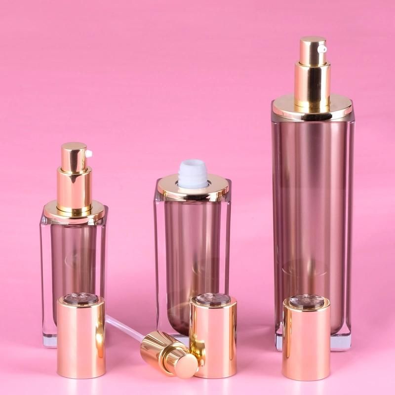 Manufacturer 30ml 50ml 120ml Luxury Acrylic Plastic Cream Bottle Lotion Bottle for Skin Care Products