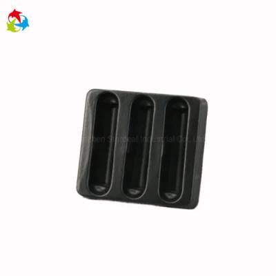 Rectangular Cosmetic Hard Black Plastic Trays