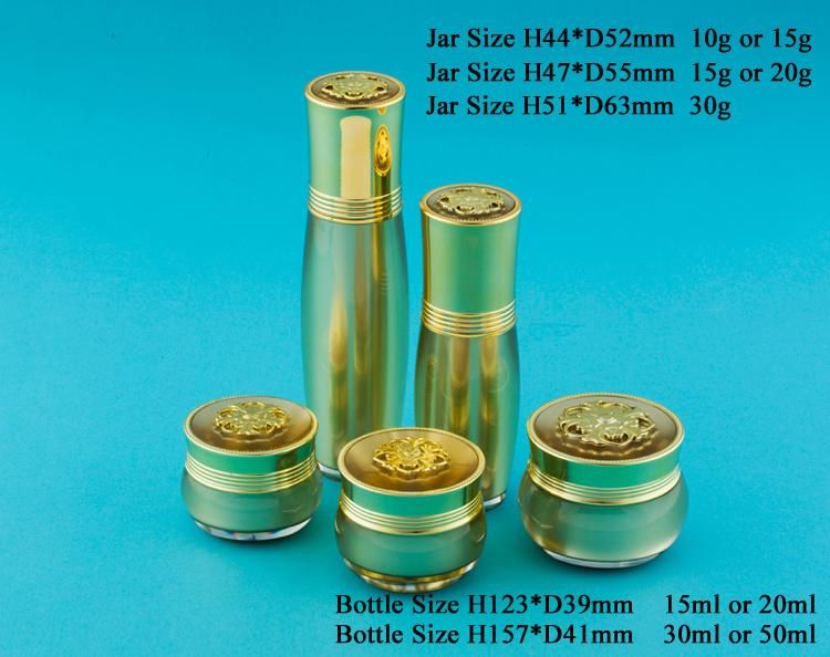 10g 12g 15g 20g 30g 15ml 20ml 30ml 50ml Empty Customized Acrylic Cream Jar and Lotion Bottle Set