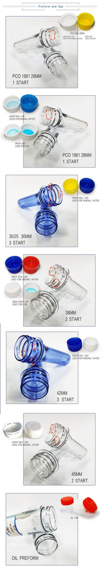 Top Quality Competitive Price Plastic Water Bottle Pet Preforms