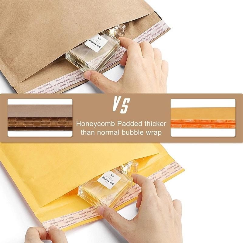 Custom Logo Biodegradable Mailing Bags Brown Kraft Compostable Bubble Mailer Padded Mailing Envelope