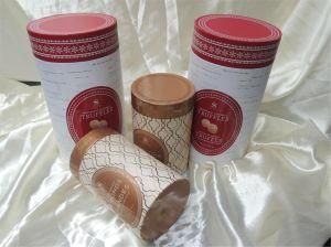 Paper Christmas Box Cookies Package Round Tube