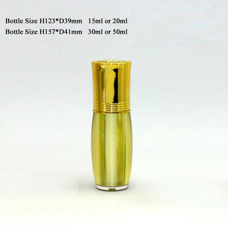 Manufacturer 20ml 50ml Round Acrylic Cream Bottle Plastic Cosmetic Bottle Packaging with Cosmetic Packaging