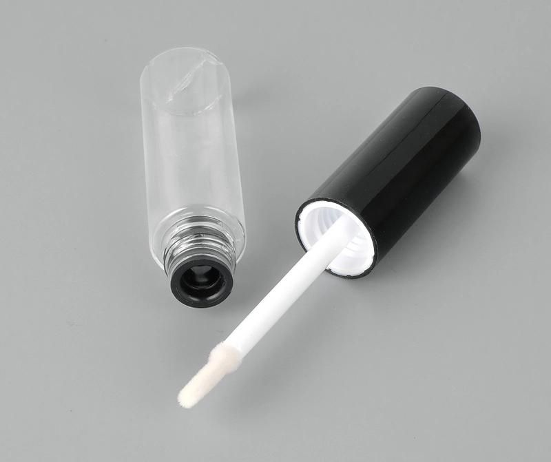 High Quality Empty 8ml Black Top Lip Gloss Packaging Green Custom Gold Lid Clear Lip Gloss Tube Black Lip Gloss Wand Tubes