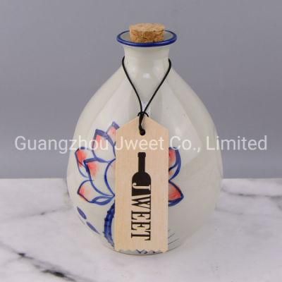 500ml Vodka Bottle Wine Liquor Ceramic Decal Printing Gin Bottles