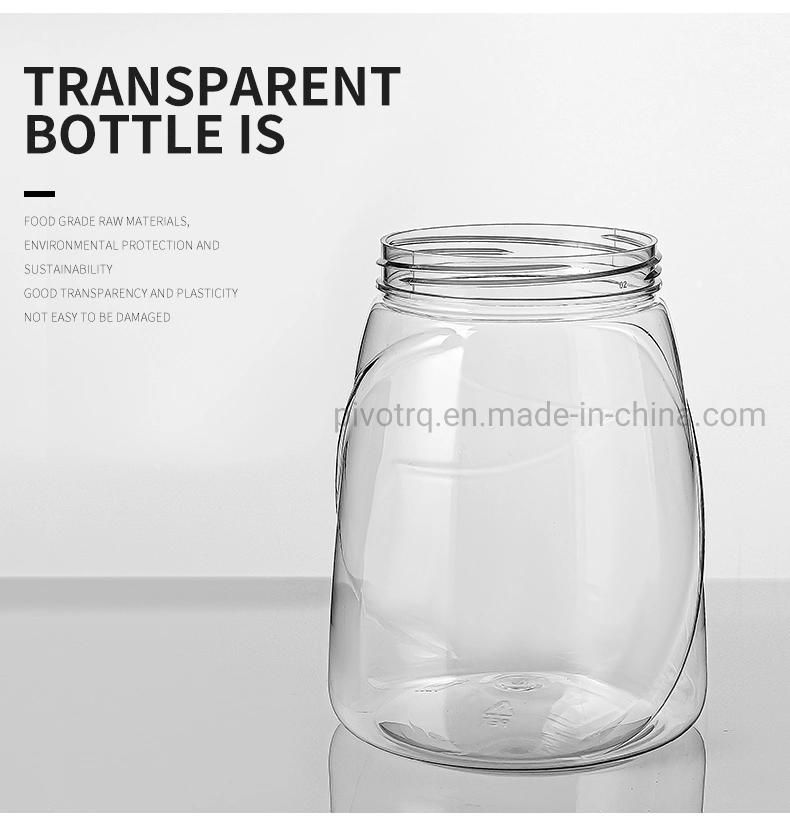 1280ml 43oz Wide Neck Transparent Plastic Packaging Storage Food Jar