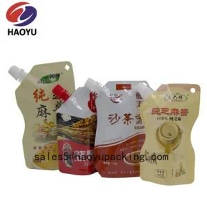 Customed Printing Food Packaging Chili Sauce 5 Oz, 10oz, 12 Oz Stand up Pouch Barbecue Sauce with with Spout