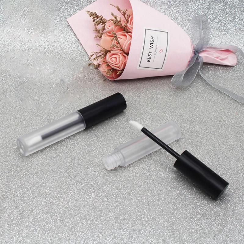 2ml High Quality Black Frosted Low MOQ in Stock Ready to Ship Clear Empty Lipgloss Tubes Empty Lip Gloss Tube