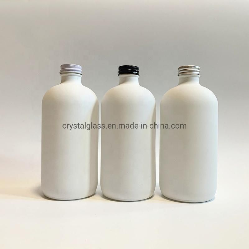 500ml Boston Style Glass Bottle for Medicine Oral Liquid Bottle or Beverage Packaging with Aluminium Cap