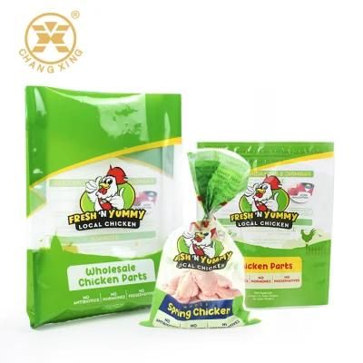 Custom Printing Resealable Zipper Plastic Whole Fresh Frozen Chicken Packaging Bags