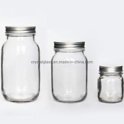 750ml Clear Glass Food, Salad, Fruit Mason Bottle Without Handle
