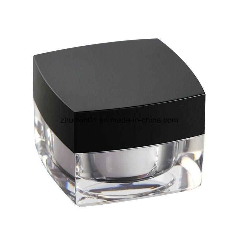 Black in High Grade Plastic Container Cosmetic Cream Jar for Skin Care Packaging