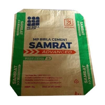 Hot Sale 25kg 40kg 50kg Custom Printing PP Block Bottom Bag of Cement