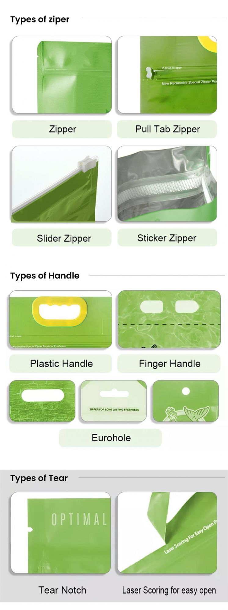 ZB Packaging Food-Grade Plastic Flat Bottom Zipper Food Packaging Bag