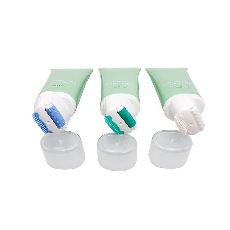 Green Color Face Cream Massage Tube with Silicone Applicator