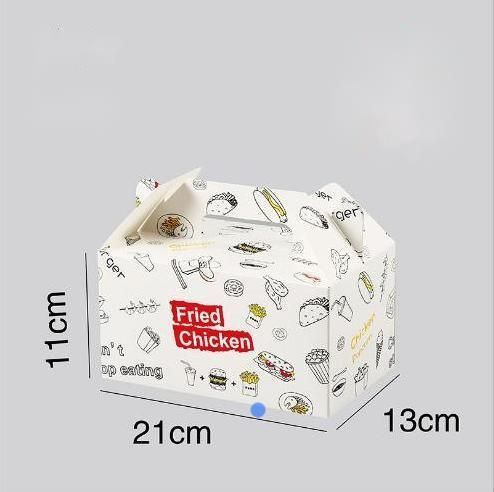 Wholesale Custom Burger Fried Chip Chicken French Fries Donut Pastry Bakery Lunch Takeaway Fast Food Packaging Hamburger Take Away out Snack Paper Meal Bag Box