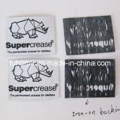 Customized Iron on Backing Glue Woven Label for Garment