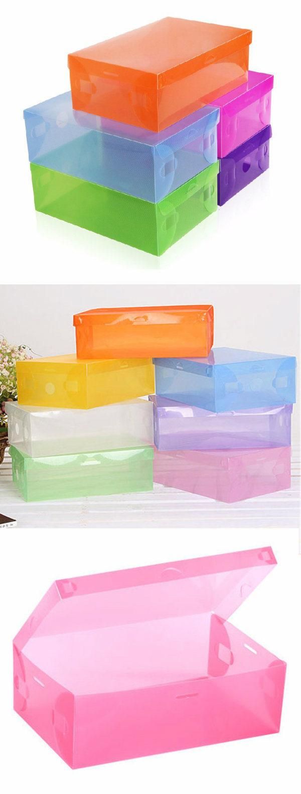 PP plastic storage clear shoe packaging box(PP box)