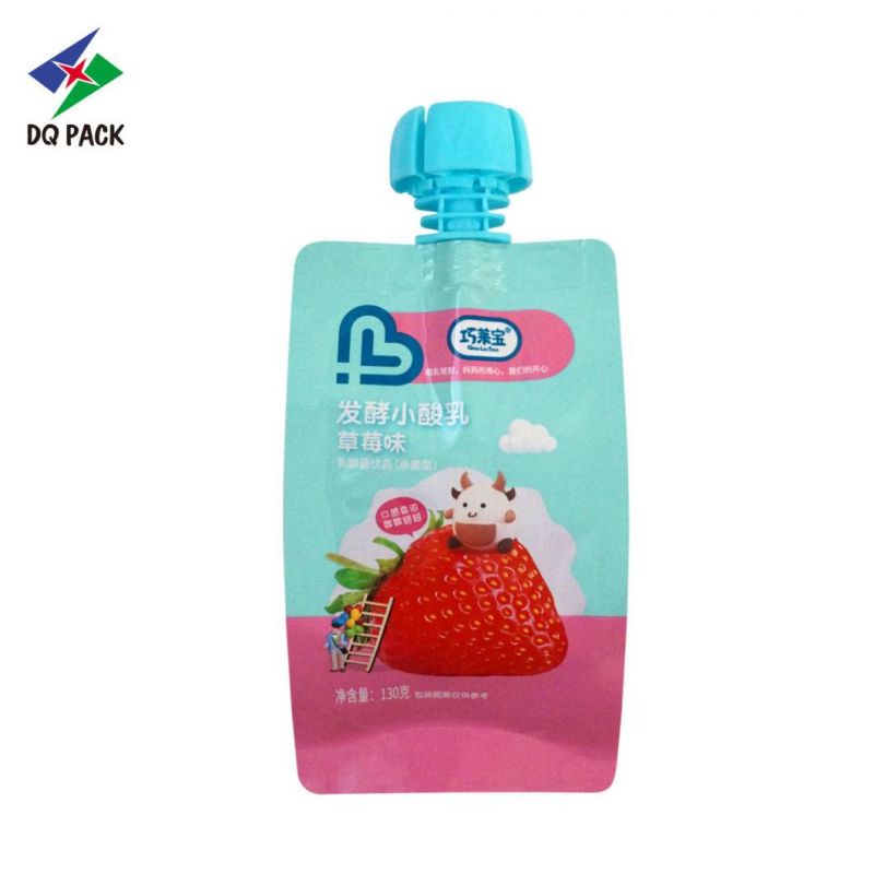 Spout Top Customized Juice Pouch Side Gusset Bag for Juice, Beverage, Puree and Jelly