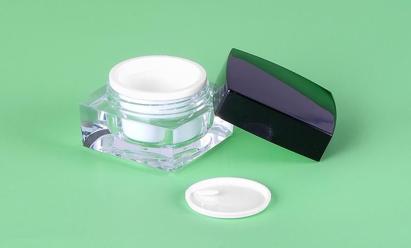 2020 China Wholesale Transparent Acrylic Jar Cosmetic Acrylic Plastic Jar Set for Cosmetic Packaging