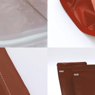 OEM 1 Pound Red Aluminum Foil Zip Lock Bag Coffee Food Plastic Printing Bag Frozen Food Packaging