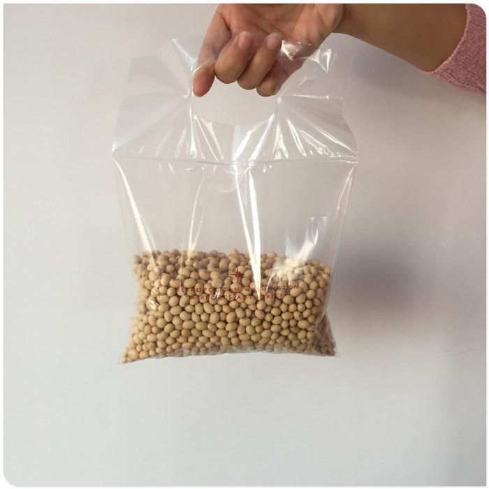 Recycled LDPE Plastic Zipper Bag Waterproof Food Zip Lock Bag with Die Cut Handle