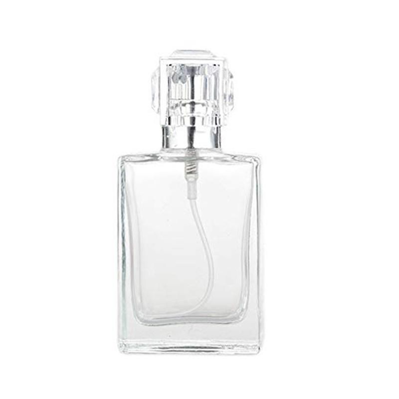 30ml Clear Glass Square Perfume Bottle