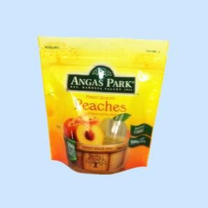 Plastic Standing Zipper Peaches Packaging Pouch Bag