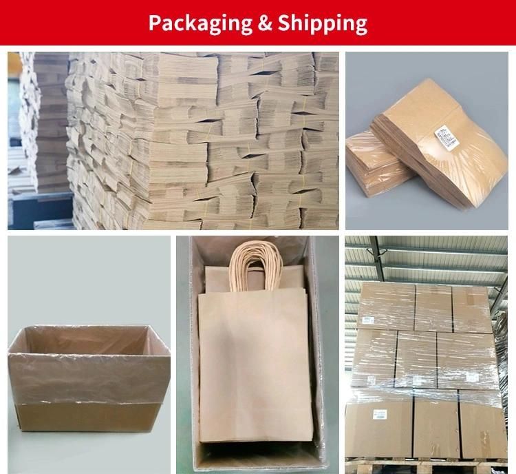 Takeaway Food Packaging Square Bottom Brown Kraft Paper Bags