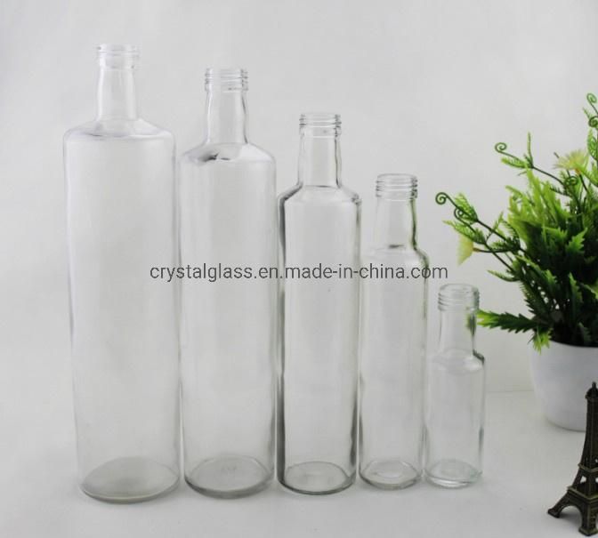 100ml Transparent Square Glass Olive Oil Bottle with Plastic Cap