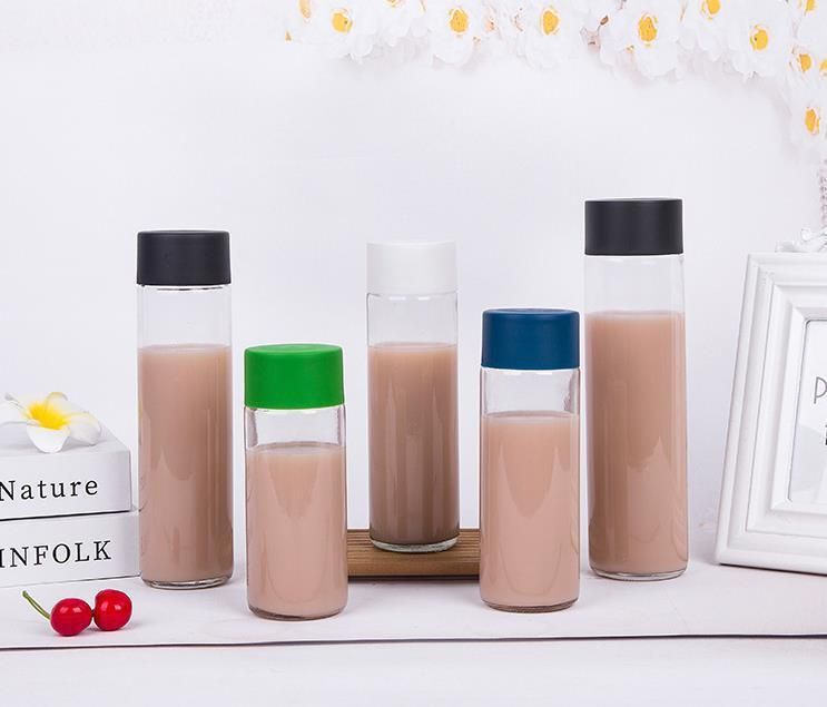 Reusable Juice Milk Beverage Clear Glass Bottles