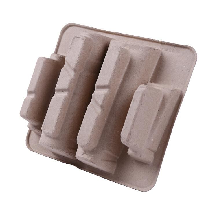 Custom Eco-Friendly Molded Paper Insert Sugarcane Pulp Tray