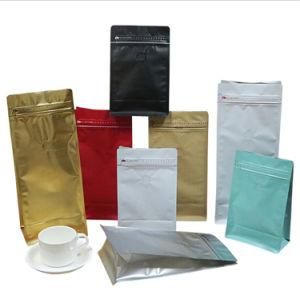 Custom Printing Multi Colors Resealable Matte Stand up Block Coffee Bag with Valve