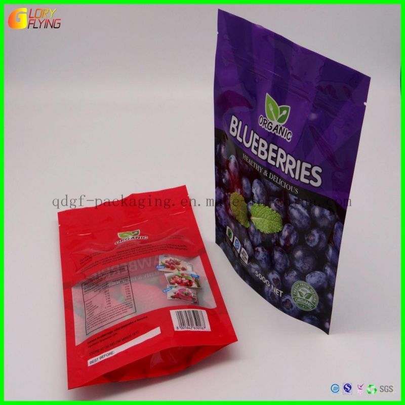 Frozen Fruit and Vegetable Product Plastic Bag/Fresh Fruit and Vegetable Food Packaging Stand up Blueberry Zipper Bags