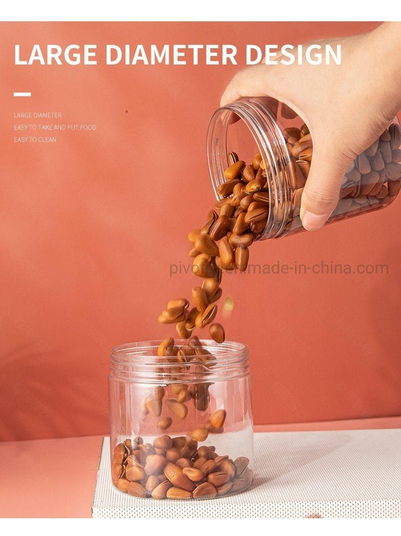 500ml Wholesale Customized Food Container Food Grade Plastic Bottle with Aluminum Cap