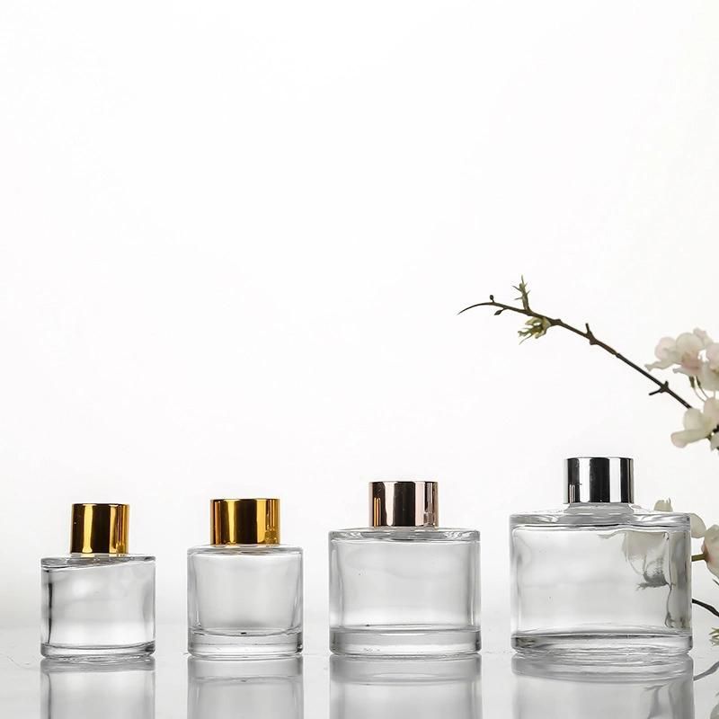 Custom Logo 100ml 200ml Square Round Fragrance Reed Luxury Glass Aroma Diffuser Bottles