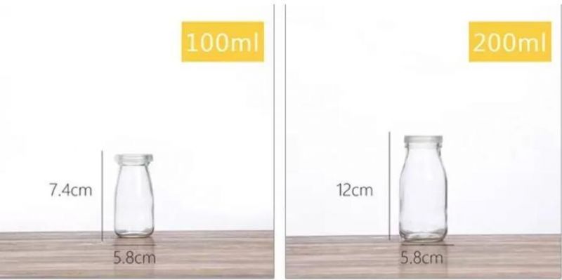 500ml Round Shape Glass Milk Bottle with Screw Plastic Cap