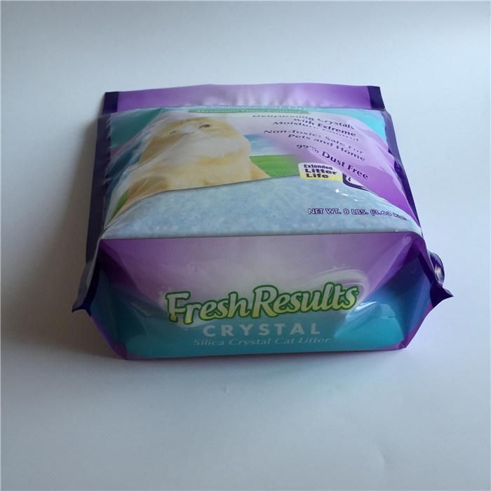 Custom Logo Printed Stand up Flat Bottom Zip Lock Plastic Pet Food Packaging Bag