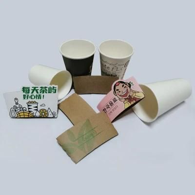 Disposable Biodegradable Compostable Corrugated 10oz 12oz 16oz 20oz Cups Kraft Paper Sleeve