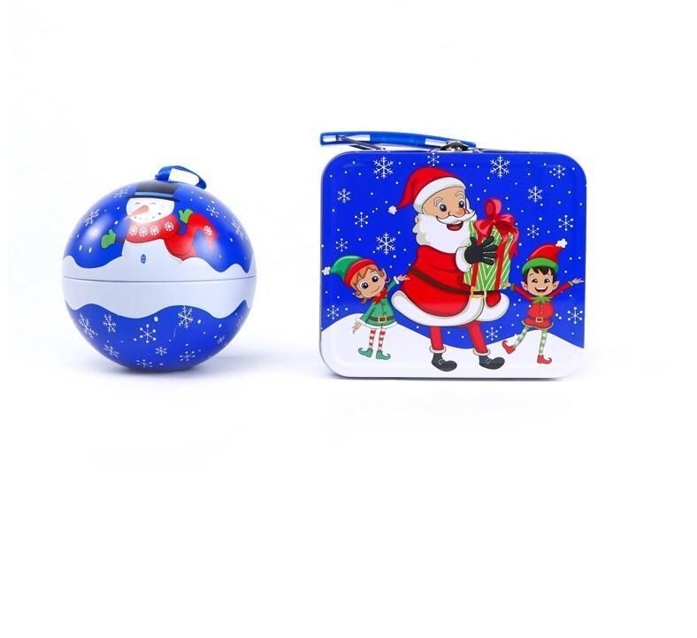 Best Performance Christmas Dry Food Packing Christmas Gift Candy Tin Box