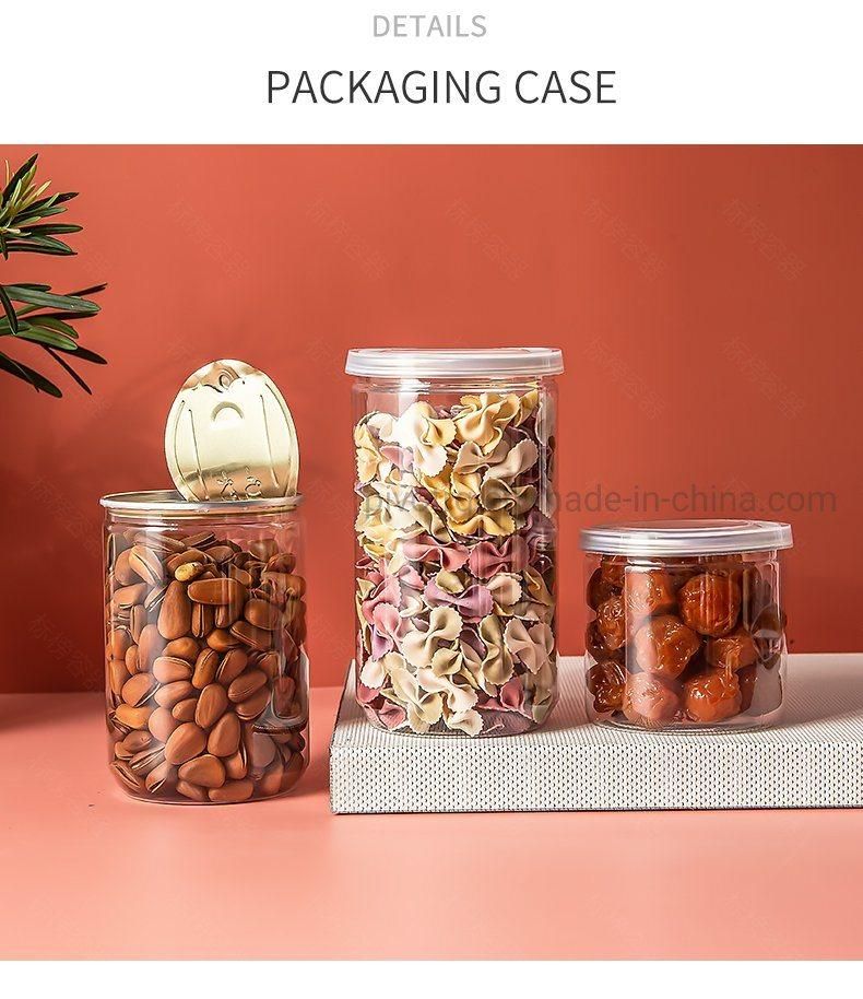 290ml Pet Transparent Easy Open Lid Bottle Plastic Jar with Aluminum Cap