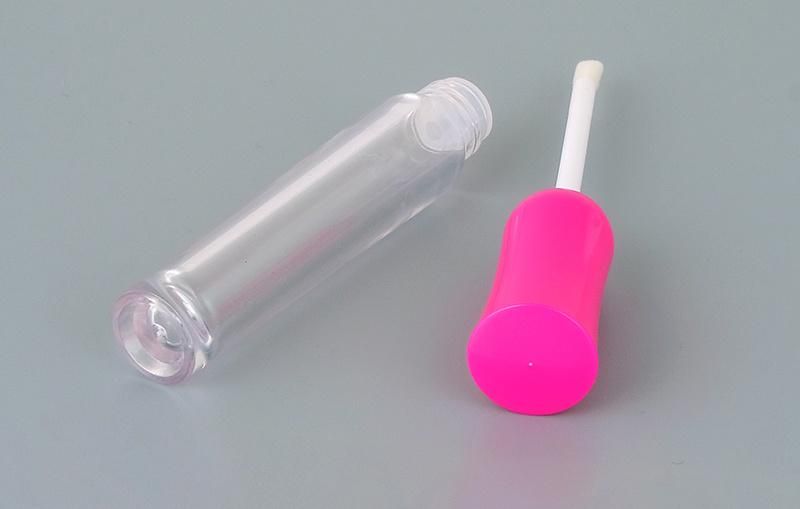 Slim 5ml Lip Gloss Pink Tube Clear Plastic Custom Lip Gloss Packaging Pink Custom Pink Lip Gloss Tubes