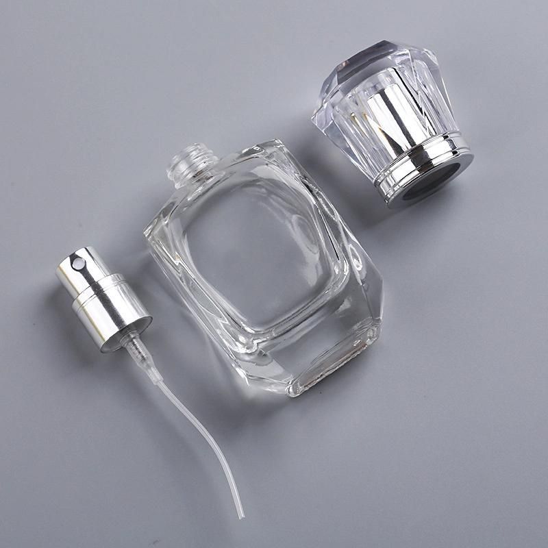 30ml Diamond Design Travel Mist Spray Perfume Atomizer Transparent Portable Fine Glass Bottles Empty Pump Sprayer Refillable Bottle